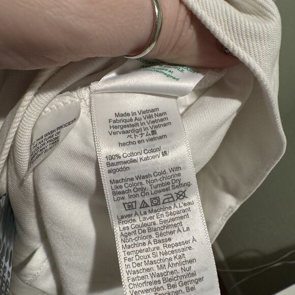 J Crew White Denim Straight Leg Jeans Classic Coastal Nautical Plus Size 24 - Picture 6 of 6